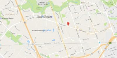 Карта на Rexdale булевар Торонто