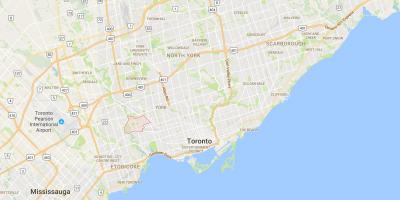 Карта на Rockcliffe–Smythe област Торонто