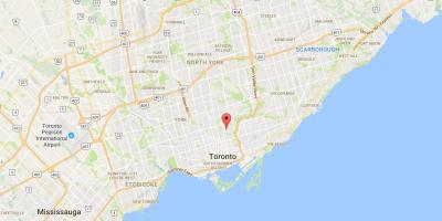 Карта на Rosedale област Торонто