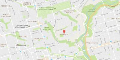 Карта на Rosedale соседство Торонто