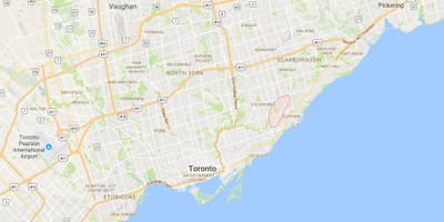 Карта на Scarborough Junctiondistrict Торонто