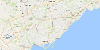 Карта на Scarborough Село област Торонто