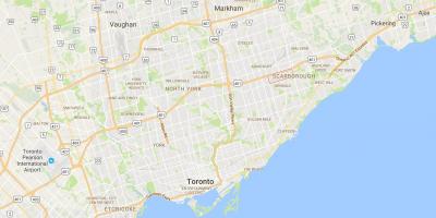Карта на Scarborough во Центарот на Градот област Торонто