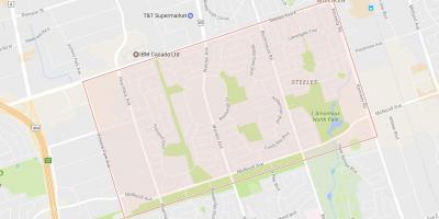 Карта на Steeles соседство Торонто