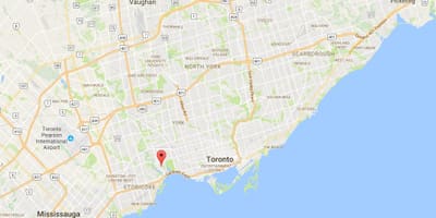 Карта на Swansea област Торонто