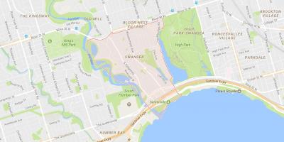 Карта на Swansea соседство Торонто