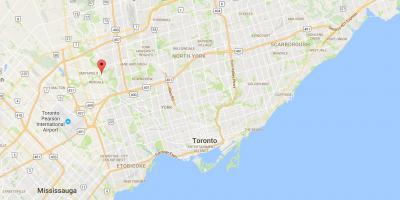Карта на Thistletown област Торонто