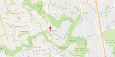 Карта на Thistletownneighbourhood соседство Торонто
