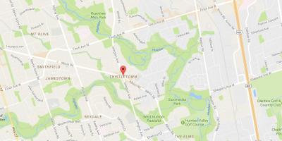 Карта на Thistletownneighbourhood соседство Торонто