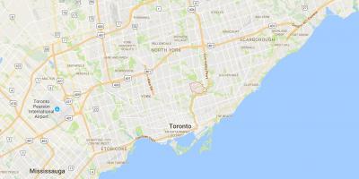 Карта на Thorncliffe Парк област Торонто
