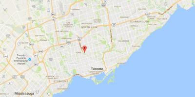 Карта на Tichester област Торонто