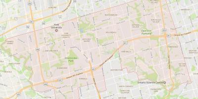 Карта на Uptown Торонто соседство Торонто