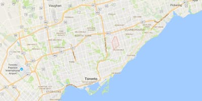 Карта на Wexford област Торонто