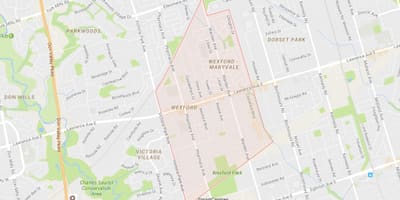 Карта на Wexford соседство Торонто