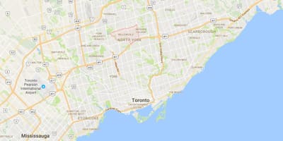 Карта на Willowdale област Торонто