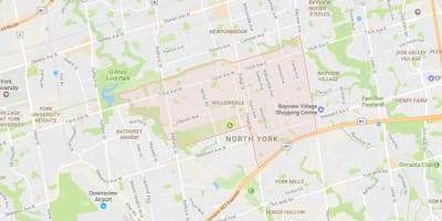 Карта на Willowdale соседство Торонто