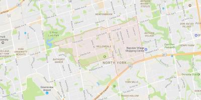Карта на Willowdale соседство Торонто