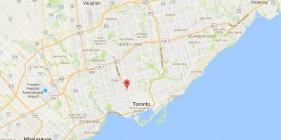 Карта на Wychwood Парк област Торонто