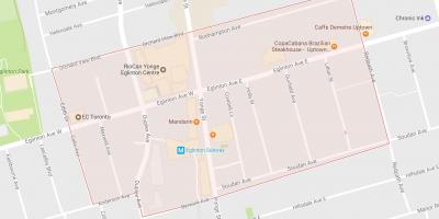 Карта на Yonge и Eglinton соседство Торонто
