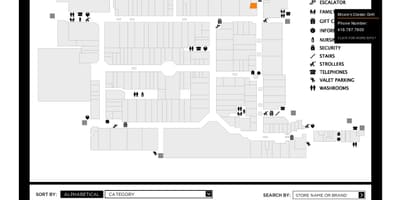 Карта на Yorkdale Шопинг Центар