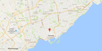 Карта на Yorkville област Торонто