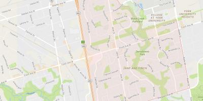 Карта на Џејн и Финч соседство Торонто