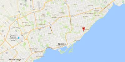 Карта на Бреза Карпа Височини област Торонто