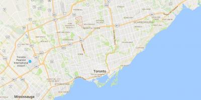 Карта на Вестминстер–Branson област Торонто