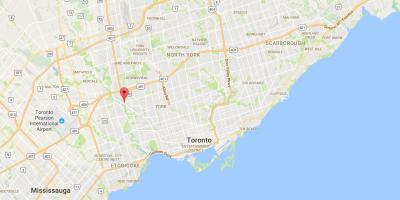Карта на Вестон област Торонто