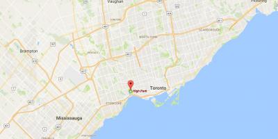 Карта на Висок Парк област Торонто