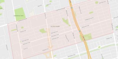 Карта на Глен Парк соседство Торонто