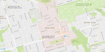 Карта на Елени Парк соседство Торонто