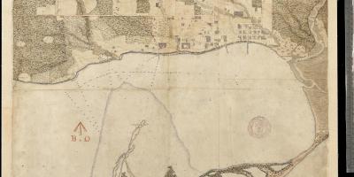 Мапа на земјата на Њујорк-Торонто е првиот centure 1787-1884