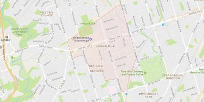 Карта на Златна Милја соседство Торонто