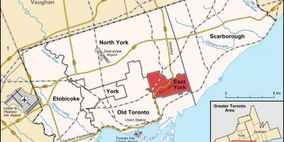 Карта на Источна Њујорк-Торонто