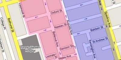 Карта на Кенсингтон Пазарот Град Торонто