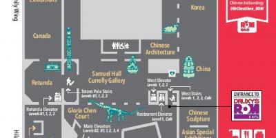 Карта на Кралската Онтарио Музеј ниво 1