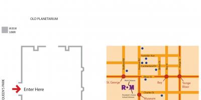 Карта на Кралската Онтарио Музеј паркинг