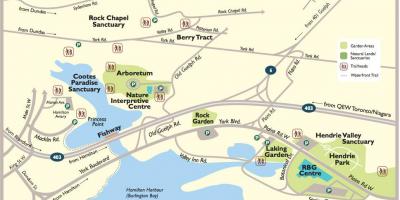 Карта на Кралската ботаничка градина Торонто