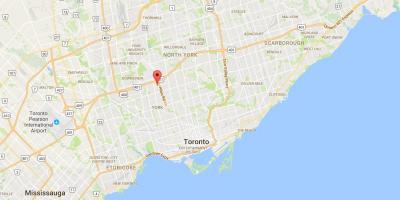 Карта на Лоренс Височини област Торонто