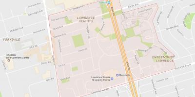 Карта на Лоренс Височини соседство Торонто