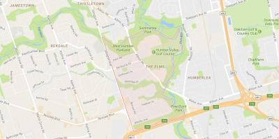 Карта на Elms соседство Торонто
