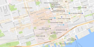 Карта на Забава Област соседство Торонто