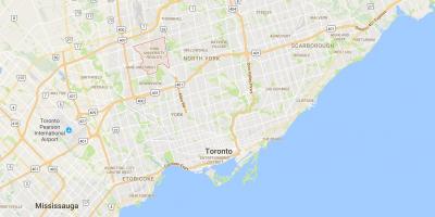 Карта на Јорк Универзитетот Височини област Торонто