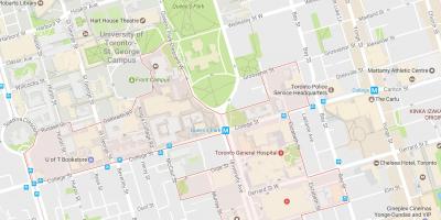 Мапа на Откривањето Област соседство Торонто
