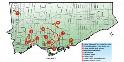 Мапа на откривањето прошетка Торонто