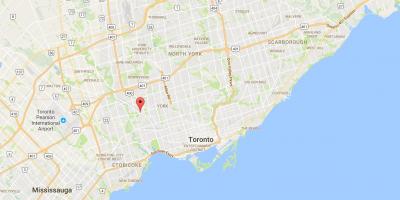 Карта на Планината Денис област Торонто