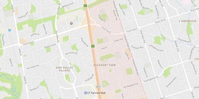 Карта на Пријатен Поглед соседство Торонто