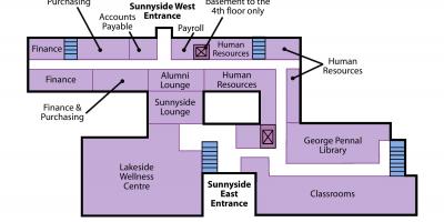 Карта на Св. Јосиф е Здравствениот центар во Торонто Sunnyside ниво 1