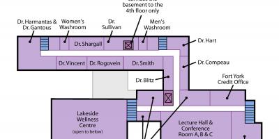 Карта на Св. Јосиф е Здравствениот центар во Торонто Sunnyside ниво 2